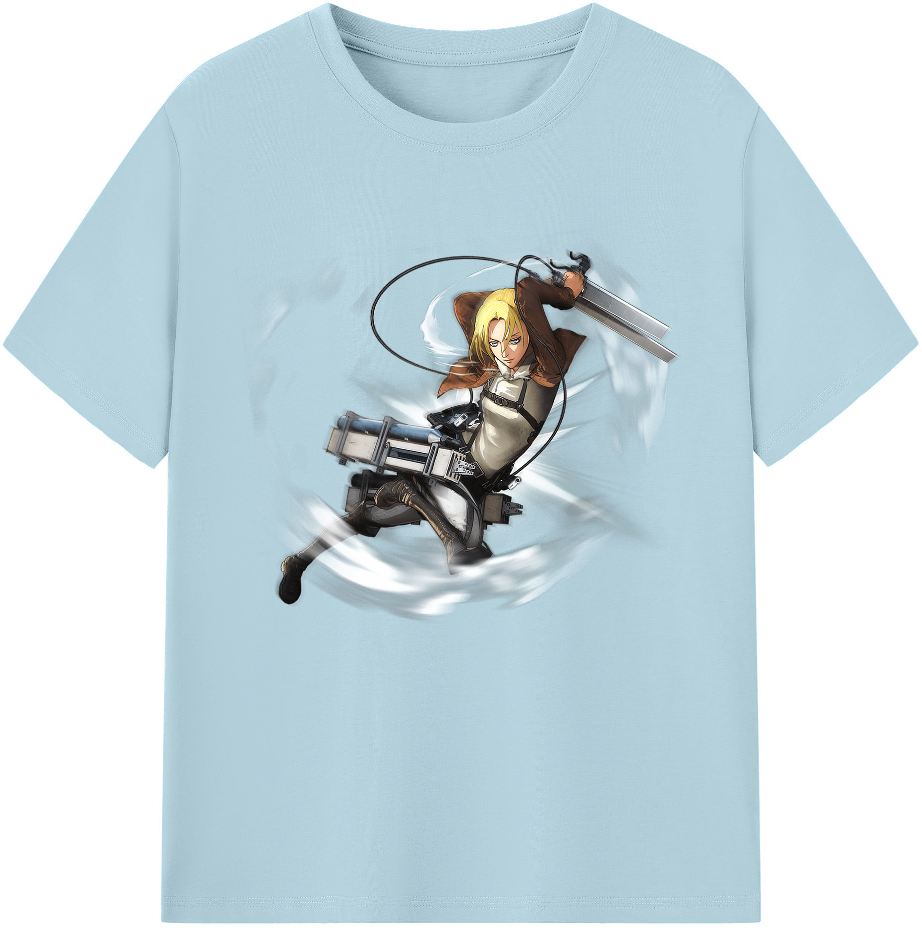 （画像用） 進撃の巨人 アニ・レオンハート Attack on Titan Annie Leonhart 綿100％半袖Tシャツ（フロントプリント）